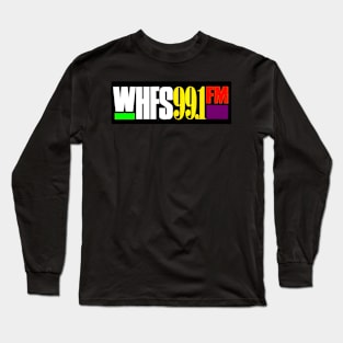 WHFS 99.1 Alternative Rock Radio Throwback Design Long Sleeve T-Shirt